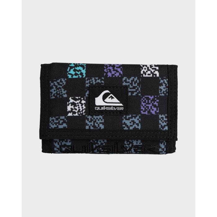 クイックシルバー Quiksilver 【 Mens The Everydaily Tri Fold Wallet Mens Aqua/Black 】 メンズ Wallet ウォレット・財布 メンズ アクア 黒色 ブラック