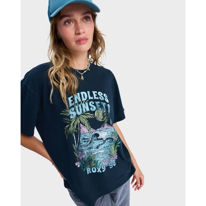 ロキシー Roxy 【 Womens Sunnyoversize T-Shirt Womens Anthracite 】 レディース Tシャツ レディース