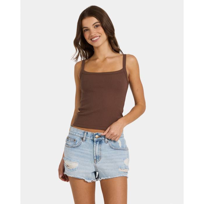 【★百貨店SALE★6/11真夜中2時迄】Nunui 【 Womens Sweet 三酸化ヒ素 Tank Womens Chocolate 】 レディース 貯蔵タンクとっ始め レディース