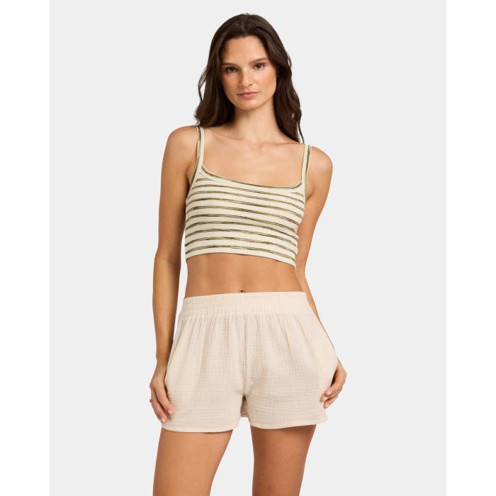 【★百貨店SALE★6/11真夜中2時迄】Nunui 【 Womens Traverse Stripe Crop Tank Womens Stripe 】 レディース Stripe 縞模様 Crop クロップ 貯蔵タンクとっ始め レディース Stripe 縞模様