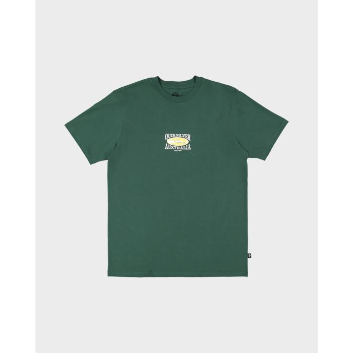 【★百貨店SALE★6/11真夜中2時迄】クイックしろがね色 Quiksilver 【 Mens Bowlo T-Shirt Mens Trekking Green 】 メンズ ティーシャツ メンズ green 緑・緑であること