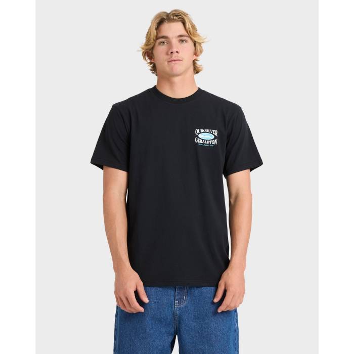 【★百貨店SALE★6/11真夜中2時迄】クイックしろがね色 Quiksilver 【 Mens Quik Geraldton T-Shirt Mens Black 】 メンズ ティーシャツ メンズ 黒いこと 黒いこと