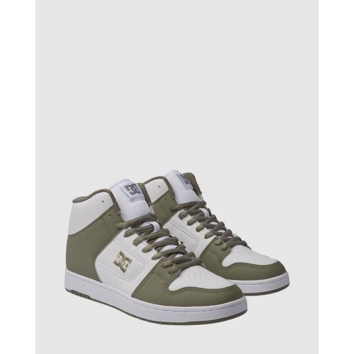 ディーシー シューズ Dc Shoes 【 Mens Manteca 4 Hi Skate Shoes Mens White/Olive 】 メンズ マンテカ Skate 滑る シューズ 運動すること靴 メンズ 白いこと 白いこと olive オリーブ