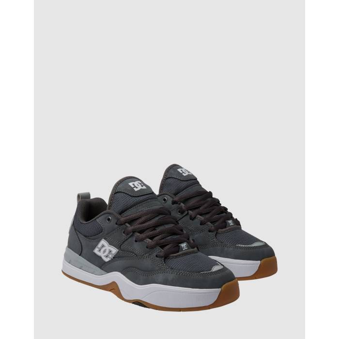 ディーシー シューズ Dc Shoes 【 Mens Dc Ascend Skate Shoes Mens Dark Grey/White 】 メンズ DC ディーシー Skate スケート シューズ 運動靴 メンズ 灰色 グレー 白色 ホワイト
