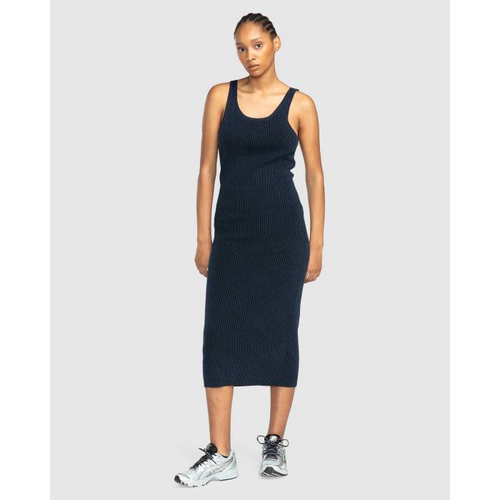 化学元素 Element 【 Womens Plisse Midi Dress Womens Blue Nights 】 レディース 御召しもの レディース 青味 青み