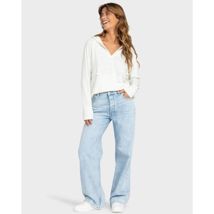 ロキシー Roxy 【 Womens Destination Surf Pullover Hoodie Womens Snow White 】 レディース フーディー パーカー レディース 白色 ホワイト 18,375円