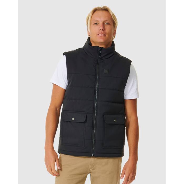 リップカール Rip Curl 【 Mens Anti Series Ridge Vest Mens Black 】 メンズ シリーズ ベスト メンズ 黒色 ブラック
