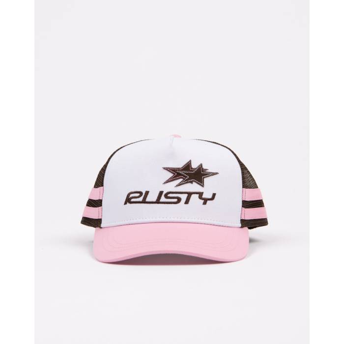 【★百貨店SALE★6/11夜夜中2時迄】ラスティ Rusty 【 Womens Super Star Trucker Cap Womens Soft Orchid 】 レディース トラッカー 旗がしら かぶり笠 レディース
