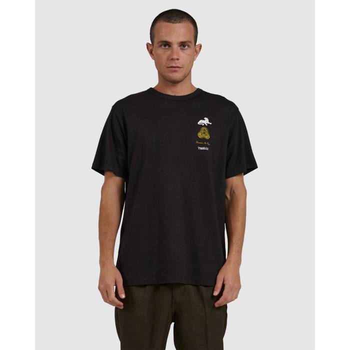 【★百貨店SALE★6/11真夜中2時迄】Thrills 【 Mens Hemp Guardian Merch Fit T-Shirt Mens Black 】 メンズ ティーシャツ メンズ 黒いこと 黒いこと