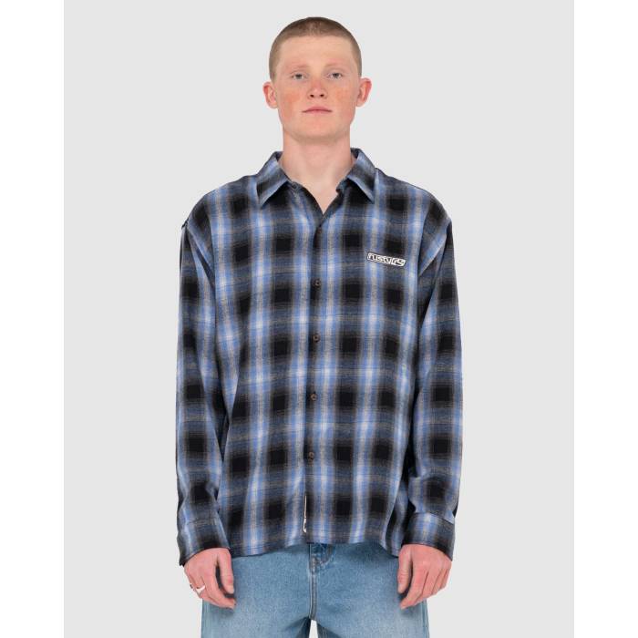 ラスティ Rusty 【 Mens Neon Dreams Long Sleeve Shirt Mens Ash Blue 】 メンズ Sleeve スリーブ メンズ 青色 ブルー 15,762円