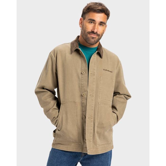 【★百貨店SALE★6/11真夜中2時迄】クイックしろがね色 Quiksilver 【 Mens Surf Buttoned Casual Jacket Mens Lead Gray 】 メンズ 心地よい Jacket 上衣 メンズ gray 薄墨色・薄墨色・薄墨色