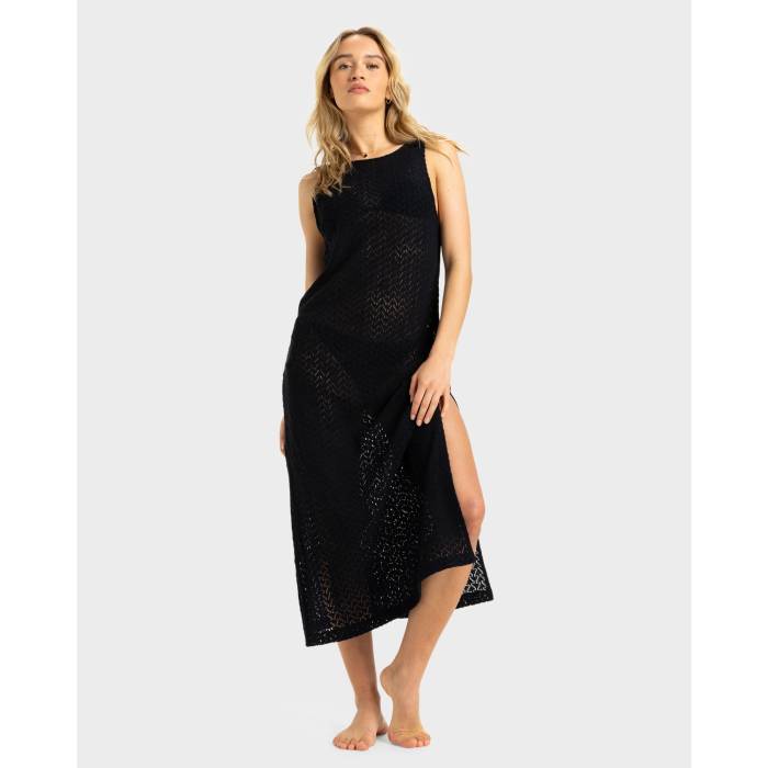 ロキシー Roxy 【 Womens Playa Mood Midi Dress Womens Anthracite 】 レディース ドレス レディース