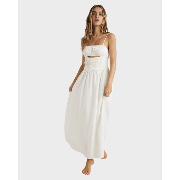 散らし広告ボン Billabong 【 Womens Cloud Maxi Dress Womens Salt Crystal 】 レディース 御召しもの レディース
