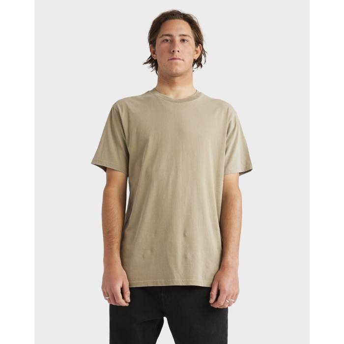 クイックシルバー Quiksilver 【 Mens Salt Water Crew T-Shirt Mens Aloe 】 メンズ クルー Tシャツ メンズ