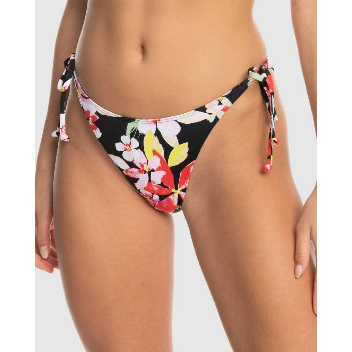 【★百貨店SALE★6/11十二時2時迄】ロキシー Roxy 【 Womens Printed Beach Classics Cheeky Bikini Bottom Womens Anthracite New Life 】 レディース ズボン ボトムス レディース