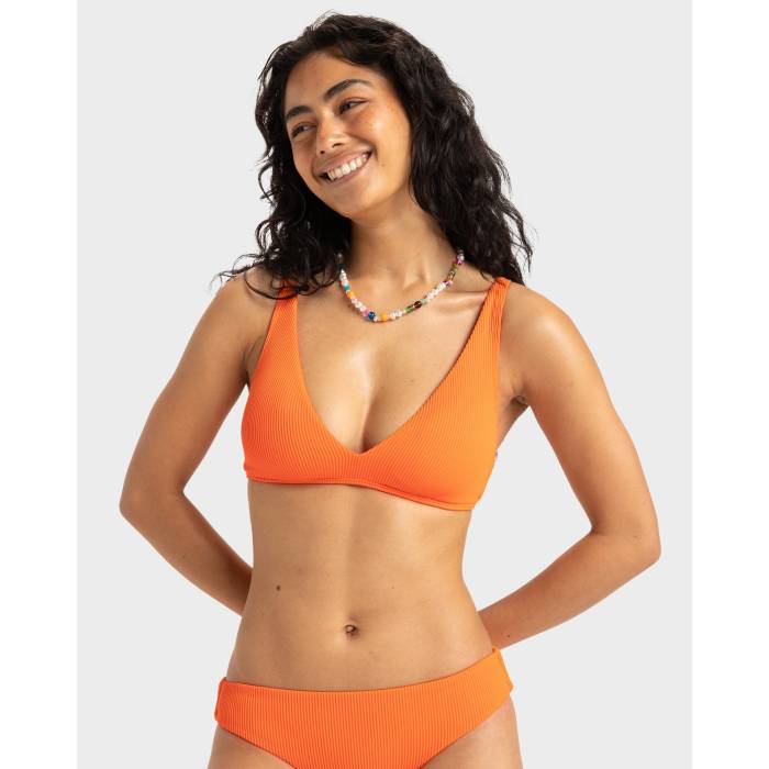 ロキシー Roxy 【 Womens Rib Love Bikini Top Womens Orange Tiger 】 レディース レディース orange 橙・オレンジ 17,640円