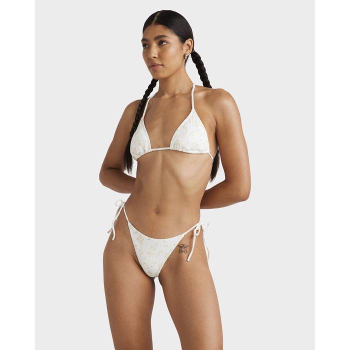【★百貨店SALE★6/11真夜中2時迄】ルーカ Rvca 【 Womens Blurred Ditsy Medium French Bikini Bottom Womens Whisper White 】 レディース ズボン ボトムス レディース 白いこと 白いこと