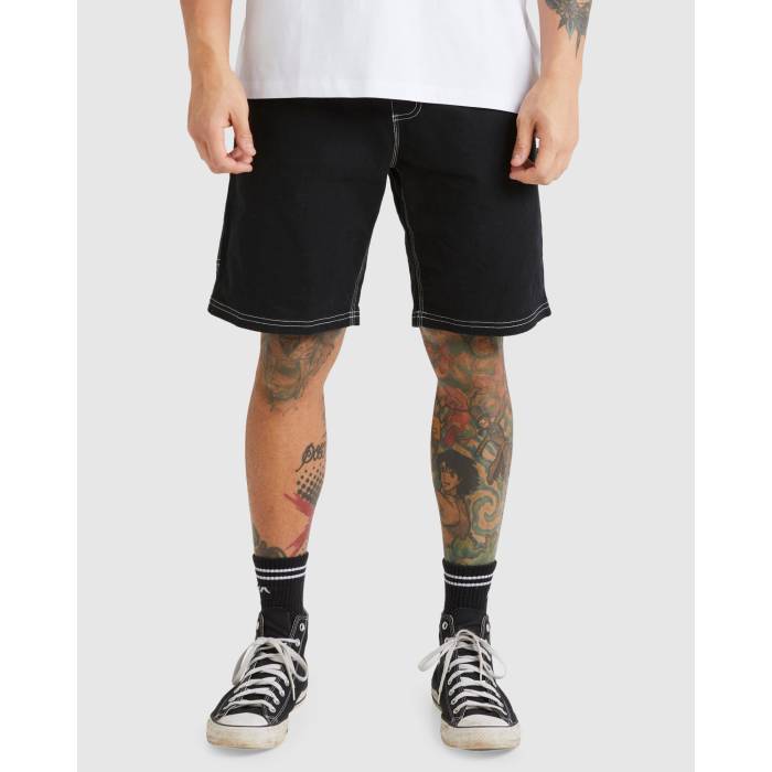 【★百貨店SALE★6/11真夜中2時迄】ルーカ Rvca 【 Mens Mens Americana Carpenter Walkshorts Mens Black 】 メンズ メンズ 黒いこと 黒いこと