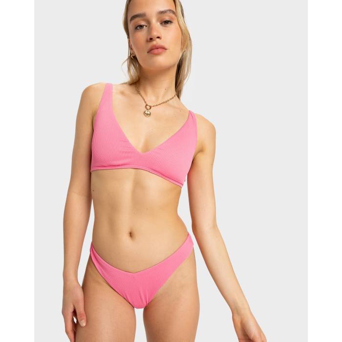 【★百貨店SALE★6/11真夜中2時迄】ロキシー Roxy 【 Womens Rib  Love Bikini Bottom Womens Pink Carnation 】 レディース ズボン ボトムス レディース pink さくら色