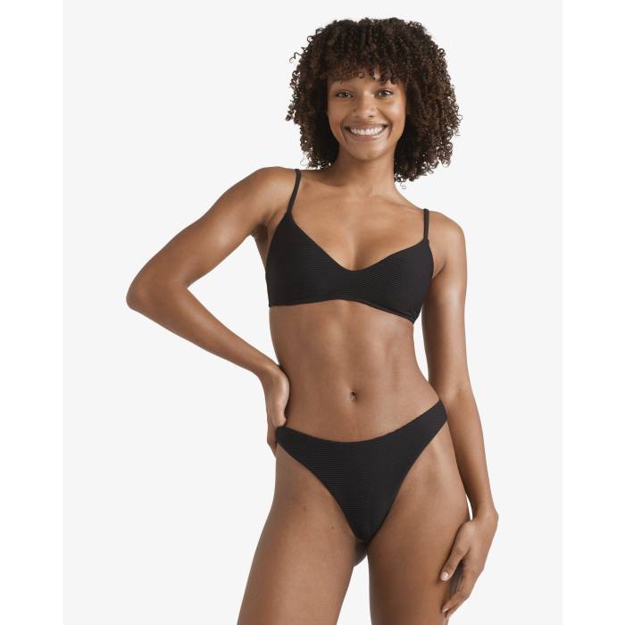 【★百貨店SALE★6/11真夜中2時迄】散らし広告ボン Billabong 【 Womens Tanlines V Bralette Bikini Top Womens Black 】 レディース レディース 黒いこと 黒いこと