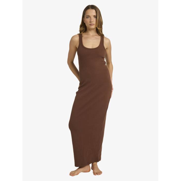 ロキシー Roxy 【 Womens Base Rib Maxi Dress Womens Coffee 】 レディース 御召しもの レディース