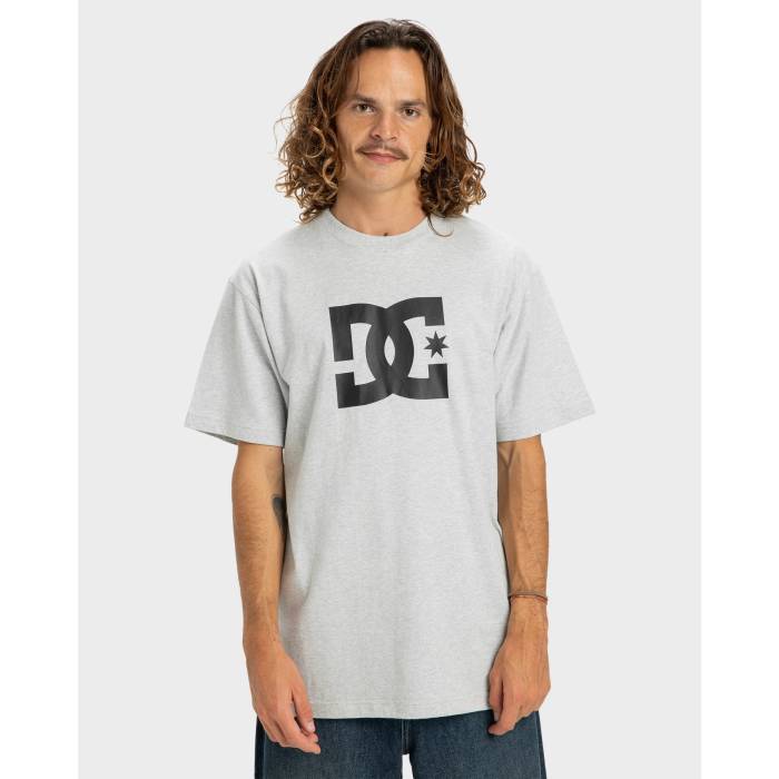 ディーシー シューズ Dc Shoes 【 Mens Dc Star T-Shirt Mens Light Heather Grey 】 メンズ DC ディーシー プルオーバー メンズ heather ギョリュウモドキ 薄墨色 薄墨色