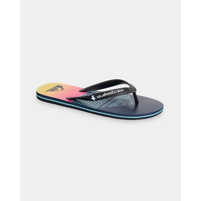 クイックシルバー Quiksilver 【 Mens Moncata Slab Thongs Mens Black/Navy/Multi 】 メンズ メンズ 黒色 ブラック 紺色 ネイビー｜スニケス