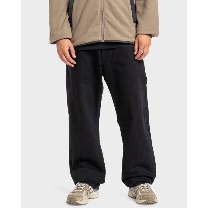 クイックシルバー Quiksilver 【 Mens Baggy Denim Jeans Mens Black 】 メンズ デニム ジーンズ メンズ 黒色 ブラック｜スニケス
