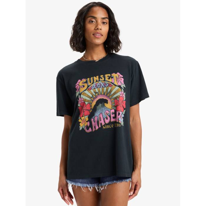 ロキシー Roxy 【 Womens Sunnyoversize Stone Wash T-Shirt Womens Anthracite 】 レディース Tシャツ レディース