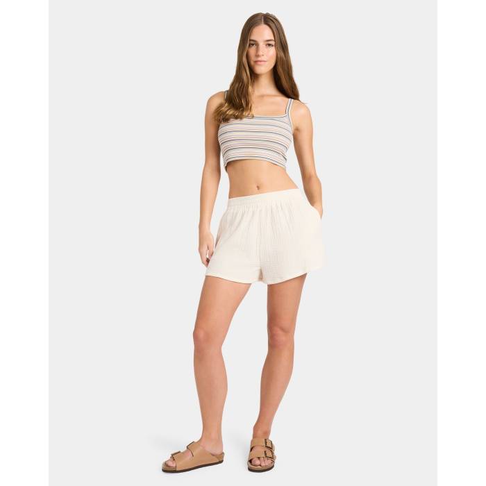 【★百貨店SALE★6/11真夜中2時迄】Nunui 【 Womens Dusty Stripe Crop Tank Womens Stripe 】 レディース Stripe 縞模様 Crop クロップ 貯蔵タンクとっ始め レディース Stripe 縞模様