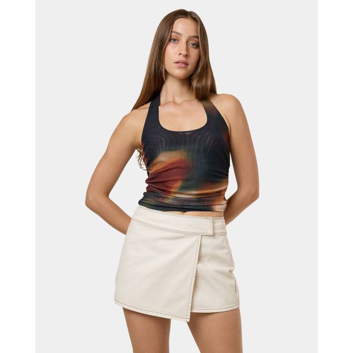 Thrills 【 Womens Night Shift Wrap Mini Skirt Womens White 】 レディース ナイト爵 wrap 一回り レディース 白いこと 白いこと
