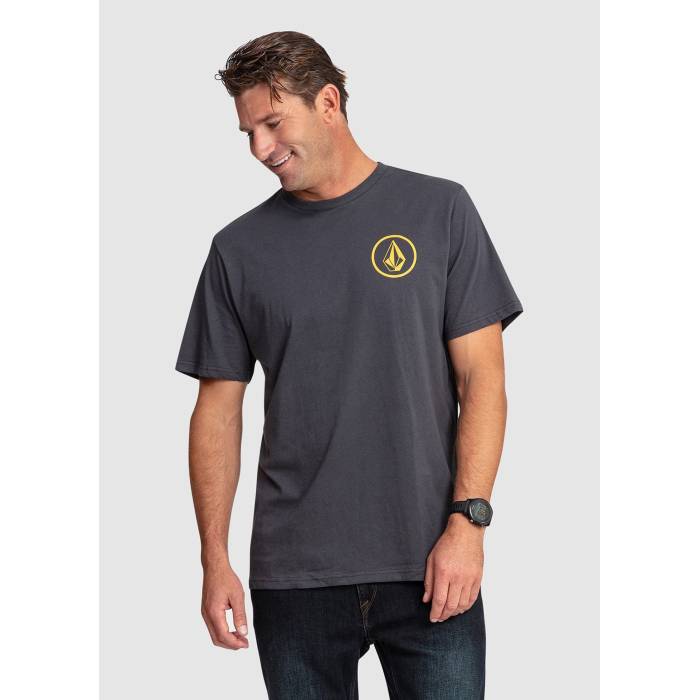 【★百貨店SALE★6/11真夜中2時迄】ボルコム Volcom 【 Mens Mini Circle Stone T-Shirt Mens Asphalt Black 】 メンズ ティーシャツ メンズ 黒いこと 黒いこと