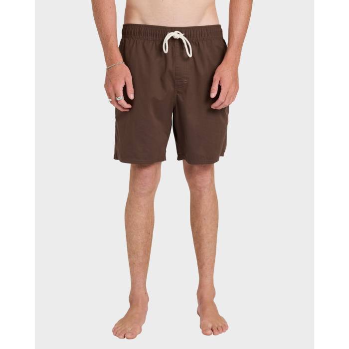 【★百貨店SALE★6/11十二時2時迄】ルーカ Rvca 【 Mens Opposites Elastic 2 Hybrid Shorts Mens Mocha 】 メンズ Hybrid 変わり種 さる股引き メンズ