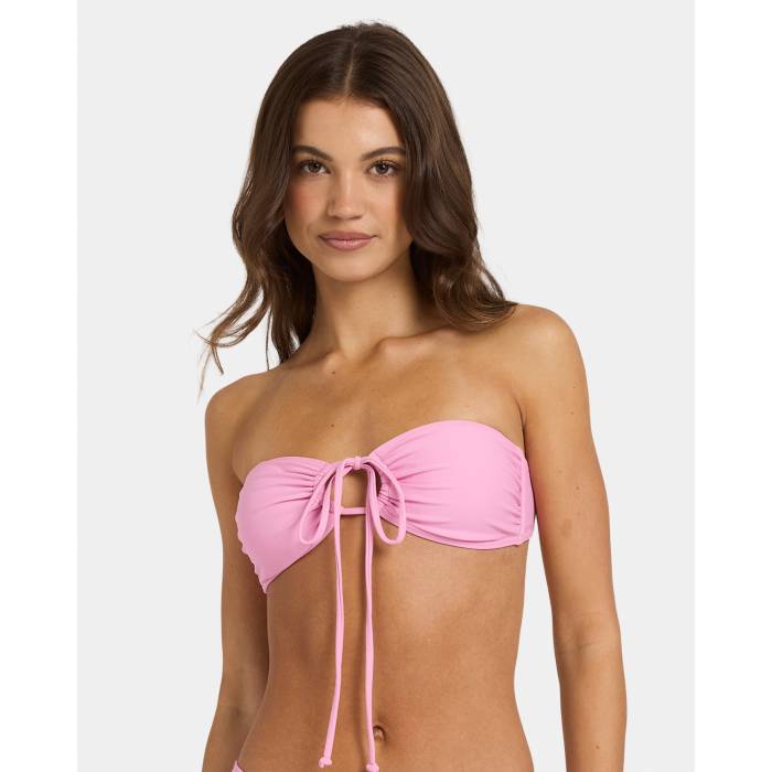【★百貨店SALE★6/11真夜中2時迄】Nunui 【 Womens Sasha Bandeau Bikini Top Womens Pink 】 レディース レディース pink さくら色