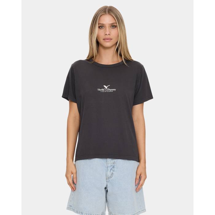 Thrills 【 Womens Heaven For The Reckless T-Shirt Womens Dark Charcoal 】 レディース プルオーバー レディース 濃灰色