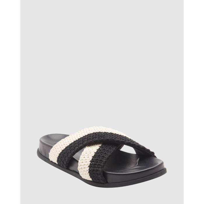 【★百貨店SALE★6/11真夜中2時迄】ロキシー Roxy 【 Womens Syenna Slides Womens Black/Cream 】 レディース レディース 黒いこと 黒いこと 皮膚軟化剤