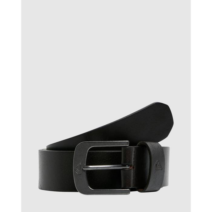 クイックしろがね色 Quiksilver 【 Mens The Everydaily Leather Belt Mens Chocolate 】 メンズ なめし革 胴締め メンズ