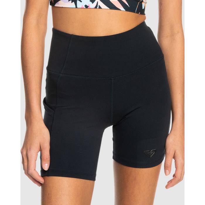 ロキシー Roxy 【 Womens Heart Into It Athletic Shorts Womens Anthracite 】 レディース さる股引き レディース