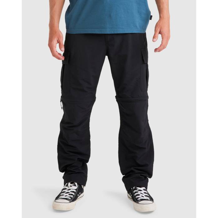 クイックシルバー Quiksilver 【 Mens Low Tide Cargo Pants Mens Black 】 メンズ カーゴ メンズ 黒色 ブラック|スニケス