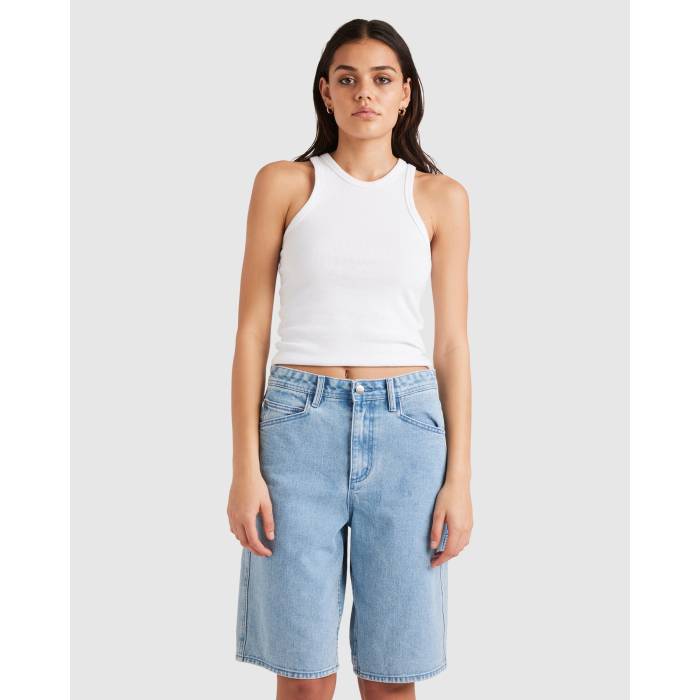 ルーカ Rvca 【 Womens Chainmail Denim Shorts Womens Light Blue Denim 】 レディース デニム ショーツ レディース 青色 ブルー デニム 15,392円