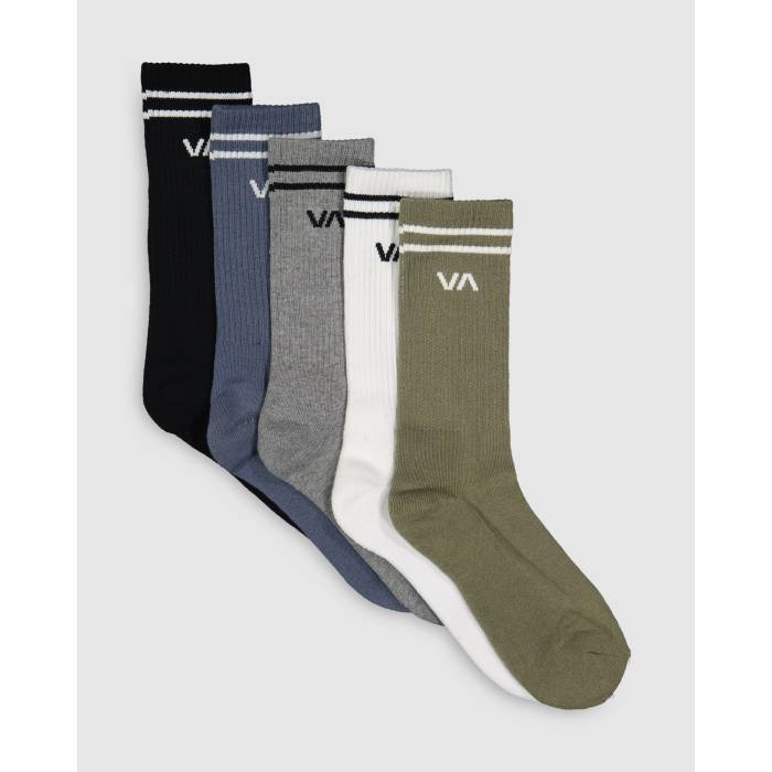 【★百貨店SALE★6/11十二時2時迄】ルーカ Rvca 【 Mens Union 5 Pack Crew Socks Mens Multi 】 メンズ Union 単位労働組合 労働者の一団 靴下・ソックス メンズ