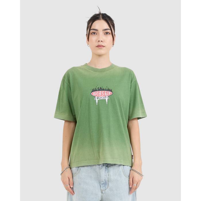 Worship 【 Womens Eternal Regular Fit T-Shirt Womens Green 】 レディース プルオーバー レディース green 緑・緑であること