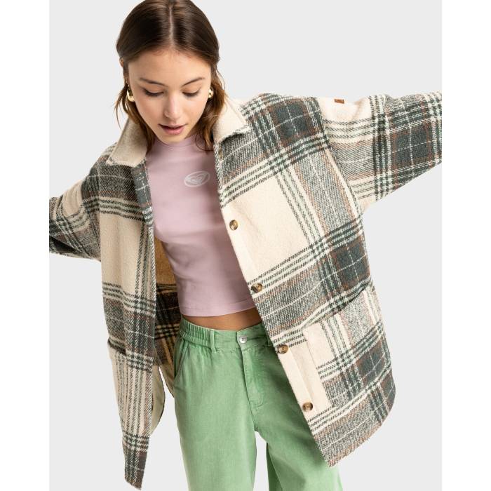 ロキシー Roxy 【 Womens Check Me Now Jackets Womens Agave Green Olan Plaid 】 レディース レディース green 緑・グリーン 16,428円