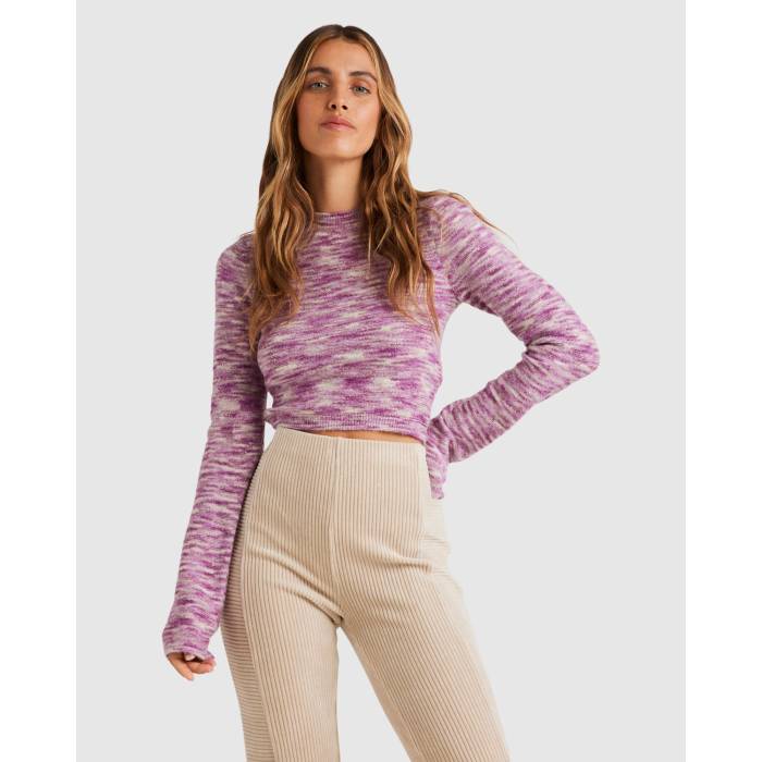 【★百貨店SALE★6/11十二時2時迄】散らし広告ボン Billabong 【 Womens Under The Sun Crew Neck Womens Bright Orchid 】 レディース 労働者の一団 レディース