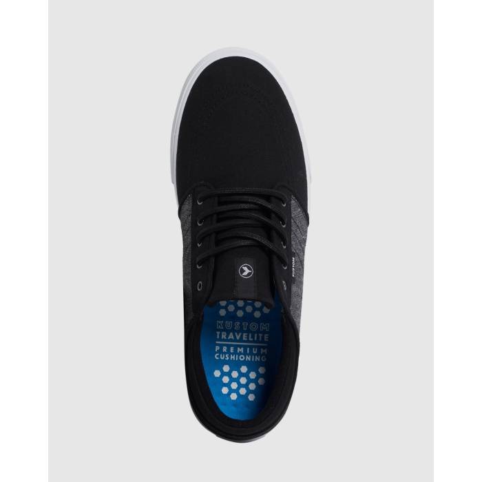 Kustom 【 Mens Remark 2 Sneakers Mens Black Slub 】 メンズ メンズ 黒いこと 黒いこと