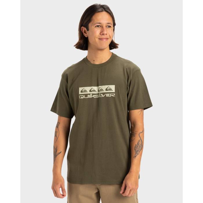 【★百貨店SALE★6/11真夜中2時迄】クイックしろがね色 Quiksilver 【 Mens Omni Box T-Shirt Mens Grape Leaf 】 メンズ オムニ ボックス席 ティーシャツ メンズ