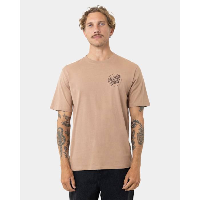 【★百貨店SALE★6/11十二時2時迄】サンタ船路 Santa Cruz 【 Mens Os Opus Screaming Hand T-Shirt Mens Taupe 】 メンズ プルオーバー メンズ