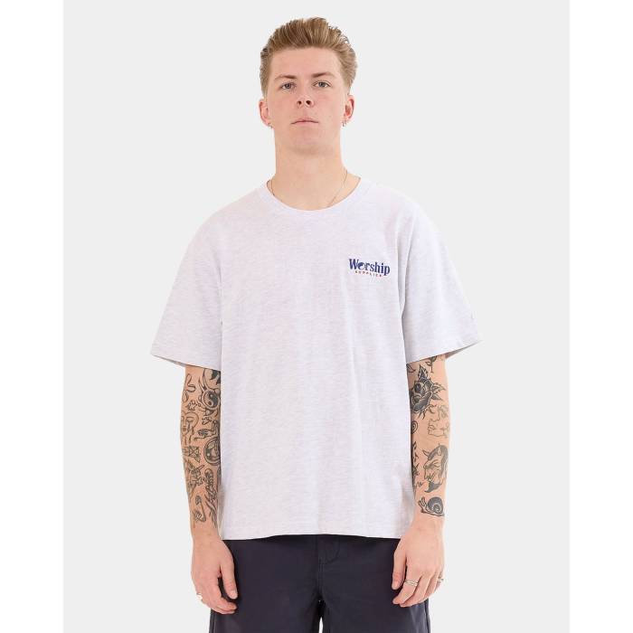 Worship 【 Mens Smoko T-Shirt Mens Snow Marle 】 メンズ Tシャツ メンズ|スニケス