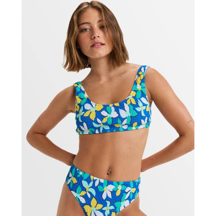ロキシー Roxy 【 Womens Sunny Days Floral Bikini Top Womens Bright White Sunlights Floral 】 レディース レディース 白いこと 白いこと 水着-レディースファッション