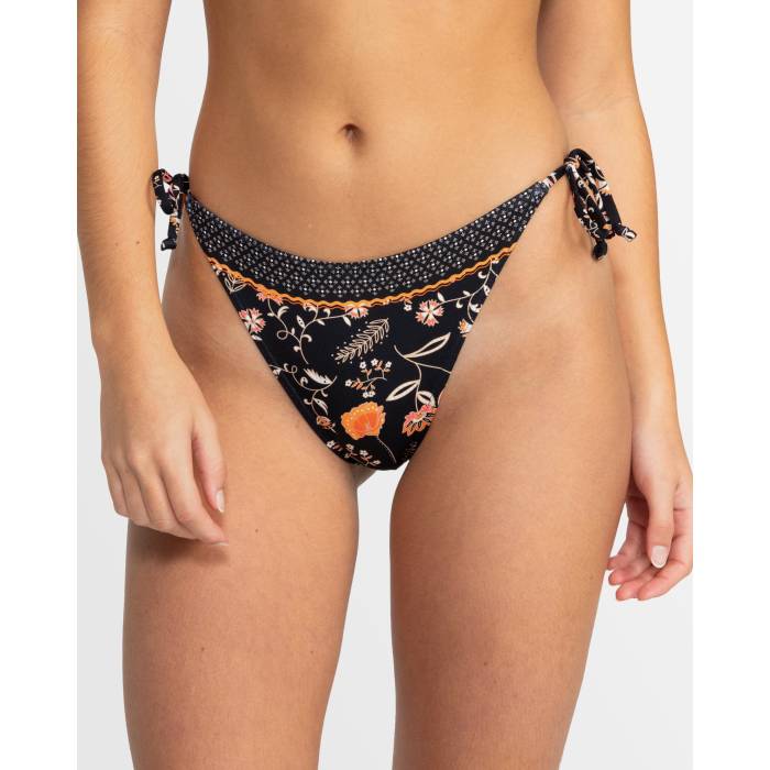 【★百貨店SALE★6/11真夜中2時迄】ロキシー Roxy 【 Womens Kerala High Leg Cheeky Bikini Bottom Womens Anthracite Kerala Border 】 レディース ご機嫌 ズボン ボトムス レディース